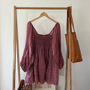 Free People Crochet Top Mini Dress